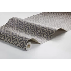 Kép 4/4 - Boras Rácsos virágos skandináv fekete vlies tapéta Love Black 53 cm X 10 m