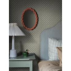 Kép 3/4 - Boras Rácsos virágos skandináv zöld vlies tapéta Love Green 53 cm X 10 m