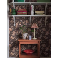 Kép 3/4 - Boras Romantikus rózsás barna vlies tapéta Rosenträd Brown 49 cm X 10 m