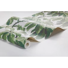 Kép 3/3 - Boras Klasszikus levélmintás zöld vlies tapéta Kastanj Green 53 cm X 10 m