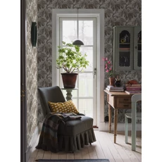 Kép 2/4 - Boras Klasszikus levélmintás bézs vlies tapéta Kastanj Beige 53 cm X 10 m