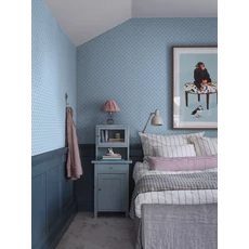 Kép 4/6 - Boras Madár mintás kék vlies gyerek tapéta Pippi Blue 53 cm X 10 m