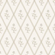 Kép 1/4 - Boras Klasszikus bézs vlies tapéta virágokkal Signe Beige 53 cm X 10 m