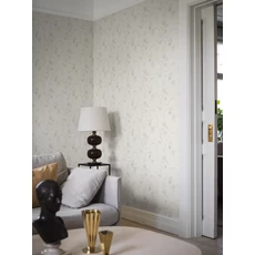 Kép 2/3 - Boras Klasszikus inda mintás törtfehér vlies tapéta Elsie Grey 53 cm X 10 m