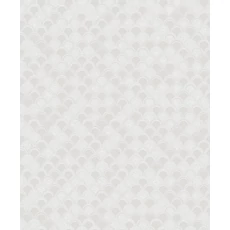 Kép 1/3 - Boras Boltíves modern fehér vlies tapéta Birgit White 53 cm X 10 m
