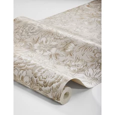 Kép 3/3 - Boras Romantikus virágos madaras bézs vlies tapéta Dagmar Beige 53 cm X 10 m