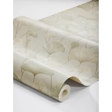 Kép 5/5 - Boras Ginko mintás modern zöld vlies tapéta Sophia Green 53 cm X 10 m