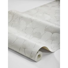 Kép 3/3 - Boras Ginko mintás modern szürke vlies tapéta Sophia Grey 53 cm X 10 m