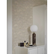 Kép 2/3 - Boras Ginko mintás modern bézs vlies tapéta Sophia Beige 53 cm X 10 m