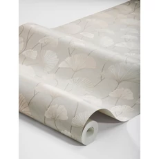 Kép 3/3 - Boras Ginko mintás modern bézs vlies tapéta Sophia Beige 53 cm X 10 m