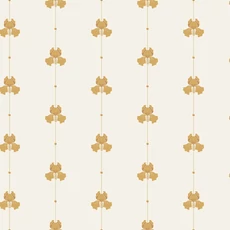 Kép 1/4 - Boras Írisz mintás sárga-bézs vlies tapéta Gotain Sweet Pea Burgundy Yellow 53 cm X 10 m