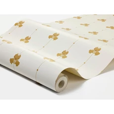 Kép 2/4 - Boras Írisz mintás sárga-bézs vlies tapéta Gotain Sweet Pea Burgundy Yellow 53 cm X 10 m