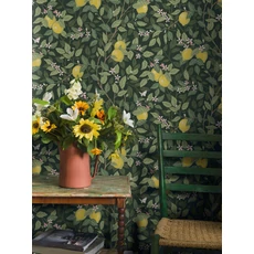 Kép 3/5 - Boras Mediterrán citromos zöld vlies tapéta Citronträd Green 53 cm X 10 m