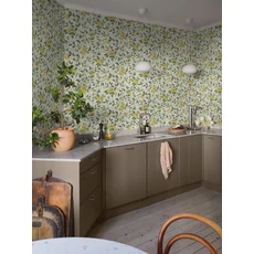 Kép 3/8 - Boras Mediterrán citromos zöld-fehér vlies tapéta Citronträd White 53 cm X 10 m