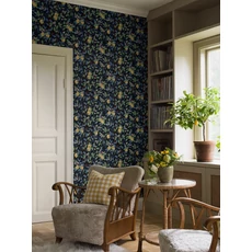 Kép 3/5 - Boras Mediterrán citromos sötétkék vlies tapéta Citronträd Multi 53 cm X 10 m