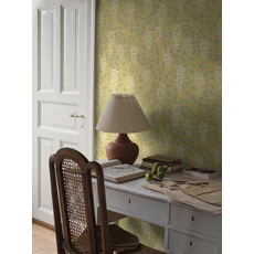 Kép 4/4 - Boras Akácvirágos romantikus sárga vlies tapéta Blåregn Yellow 53 cm X 10 m