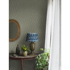 Kép 1/4 - Boras Apró virágos zöld vlies tapéta Myrten Green 53 cm X 10 m