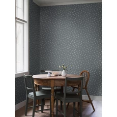 Kép 3/9 - Boras Apró virágos kék vlies tapéta Myrten Blue 53 cm X 10 m