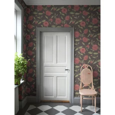 Kép 2/4 - Boras Dália mintás barna vlies tapéta Dahliadröm Brown 53 cm X 10 m