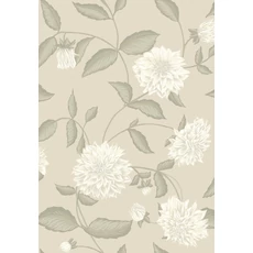 Kép 1/4 - Boras Dália mintás bézs vlies tapéta Dahliadröm Beige 53 cm X 10 m