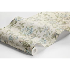 Kép 5/5 - Boras Klasszikus hortenziás kék-zöld vlies tapéta Hortensia Blue 49 cm X 10 m