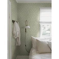 Kép 2/5 - Boras Apró virágos zöld vlies tapéta Myrten Green 53 cm X 10 m