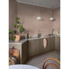 Kép 3/8 - Boras Apró virágos piros vlies tapéta Myrten Red 53 cm X 10 m