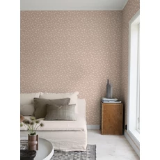 Kép 4/8 - Boras Apró virágos piros vlies tapéta Myrten Red 53 cm X 10 m