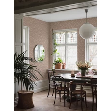 Kép 6/8 - Boras Apró virágos piros vlies tapéta Myrten Red 53 cm X 10 m