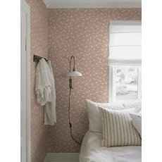 Kép 7/8 - Boras Apró virágos piros vlies tapéta Myrten Red 53 cm X 10 m