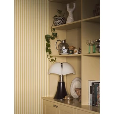 Kép 3/5 - Boras Keskeny csíkos sárga vlies tapéta Mölle Stripe Yellow 53 cm X 10 m
