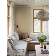 Kép 4/5 - Boras Keskeny csíkos sárga vlies tapéta Mölle Stripe Yellow 53 cm X 10 m