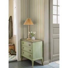 Kép 8/9 - Boras Romantikus csíkos sárga vlies tapéta Hedda Yellow 53 cm X 10 m