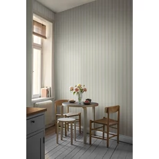 Kép 3/6 - Boras Romantikus csíkos zöld vlies tapéta Hedda Green 53 cm X 10 m