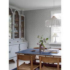 Kép 2/5 - Boras Klasszikus skandináv kék vlies tapéta Idun Blue 53 cm X 10 m