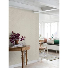 Kép 2/4 - Boras Klasszikus skandináv bézs vlies tapéta Idun Beige 53 cm X 10 m