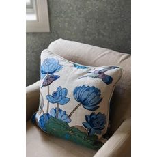 Kép 4/6 - Boras Romantikus virág mintás zöld vlies tapéta Tuva Green 53 cm X 10 m