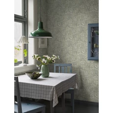 Kép 5/6 - Boras Romantikus virág mintás zöld vlies tapéta Tuva Green 53 cm X 10 m