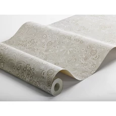 Kép 4/4 - Boras Romantikus virág mintás bézs vlies tapéta Tuva Beige 53 cm X 10 m