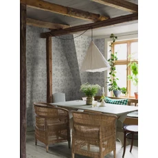 Kép 3/5 - Boras Modern levélmintás szürke vlies tapéta Arboretum Grey 53 cm X 10 m