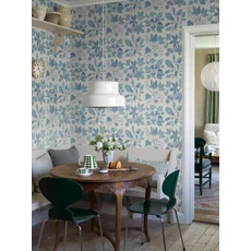 Kép 3/5 - Boras Modern levélmintás kék vlies tapéta Arboretum Blue 53 cm X 10 m