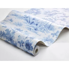 Kép 7/7 - Boras Klasszikus erdő mintás kék vlies tapéta Countryside Morning Blue 53 cm X 10 m
