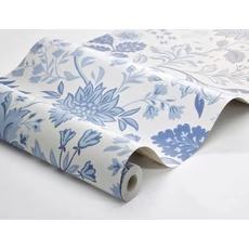 Kép 7/7 - Boras Romantikus virágos kék vlies tapéta Alicia Blue 53 cm X 10 m