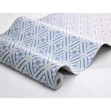 Kép 4/4 - Boras Vintage kék vlies tapéta Ester Blue 53 cm X 10 m