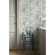 Kép 3/5 - Boras Mókus mintás színes vlies gyerek tapéta Charlie Multi 53 cm X 10 m