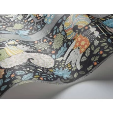 Kép 4/4 - Boras Mókus mintás kék vlies gyerek tapéta Charlie Multi 53 cm X 10 m