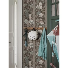 Kép 3/7 - Boras Mókus mintás barna vlies gyerek tapéta Charlie Multi 53 cm X 10 m