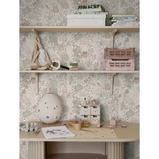 Kép 5/11 - Boras Mókus mintás bézs vlies gyerek tapéta Charlie Multi 53 cm X 10 m