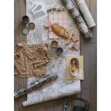 Kép 8/11 - Boras Mókus mintás bézs vlies gyerek tapéta Charlie Multi 53 cm X 10 m