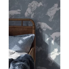 Kép 4/7 - Boras Jegesmedvés kék vlies tapéta Polarn Blue 53 cm X 10 m